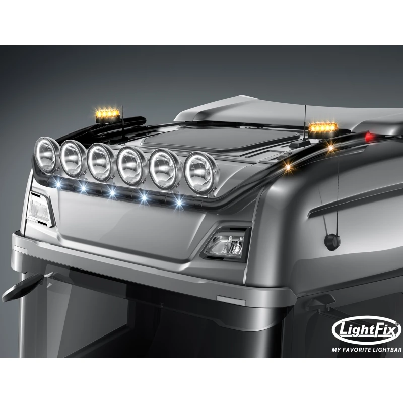 Angel Eye Dome Light Head Light for Tamiya 1/14 RC Truck Sca 770s 56371 Volvo 56360 Front Spotlight 1:14 Tractor Parts
