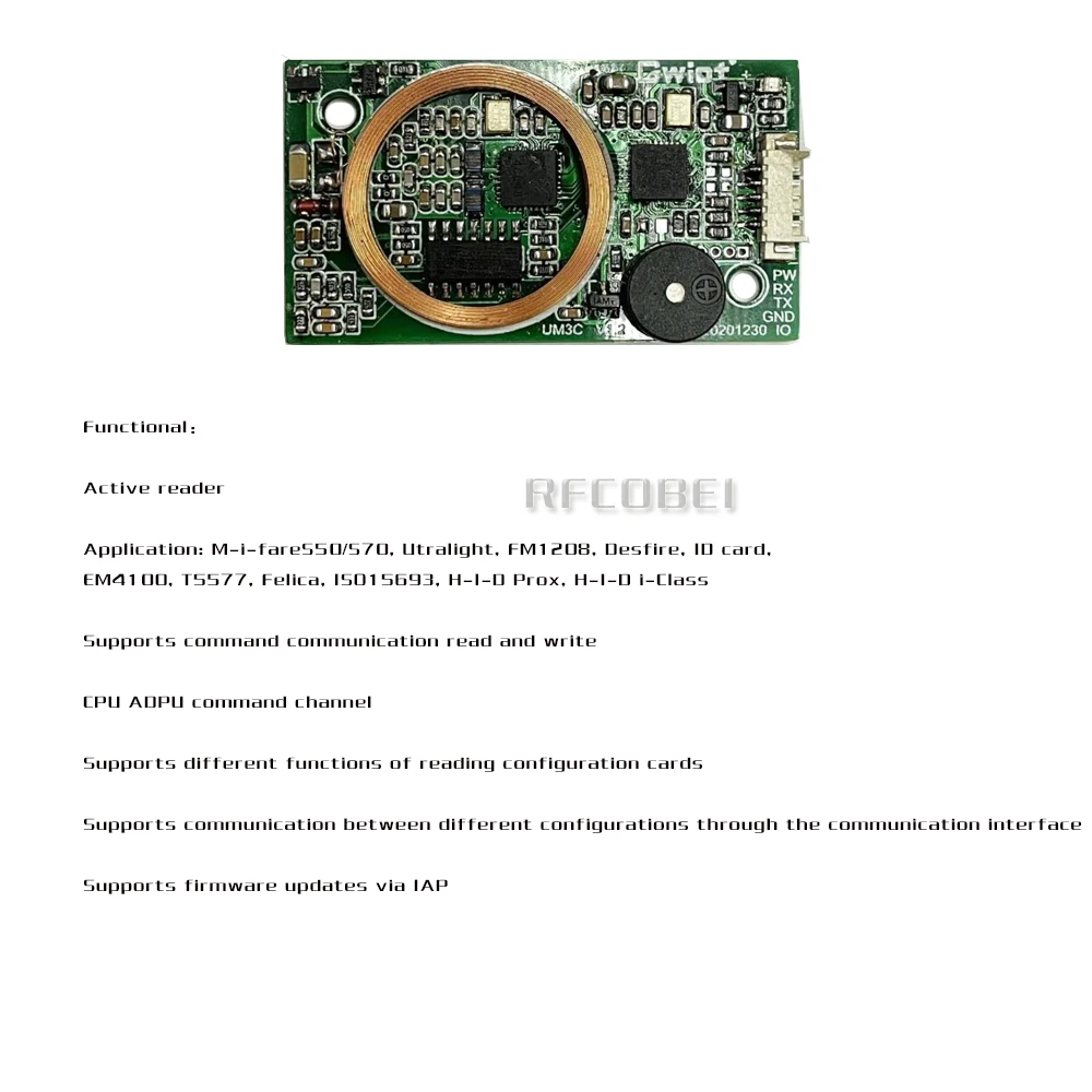 Multiple Cards RFID Wireless Reader Module 13.56MHz 125KHz Dual Frequency UART/USB/Weigand ID IC High-performance Card Reader