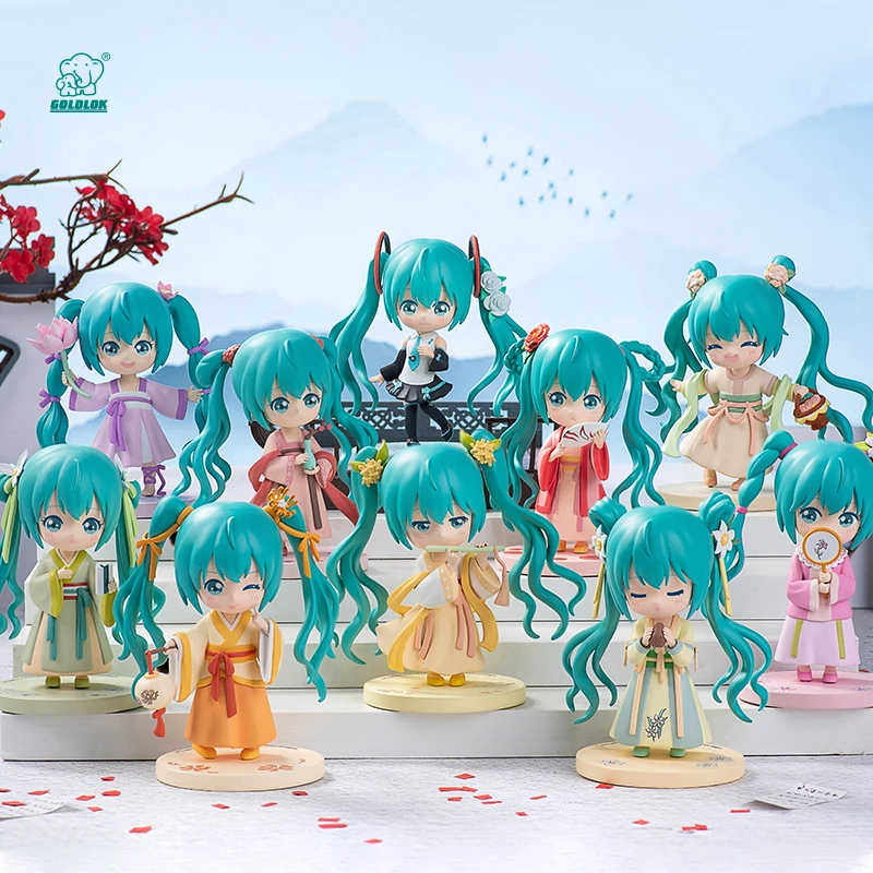 

Genuine Hatsune Miku Quyunshang Series Blind Box 2d Figurine Flower Child Doll Cute Mystery Box Anime Trendy Toy Gift For Gir