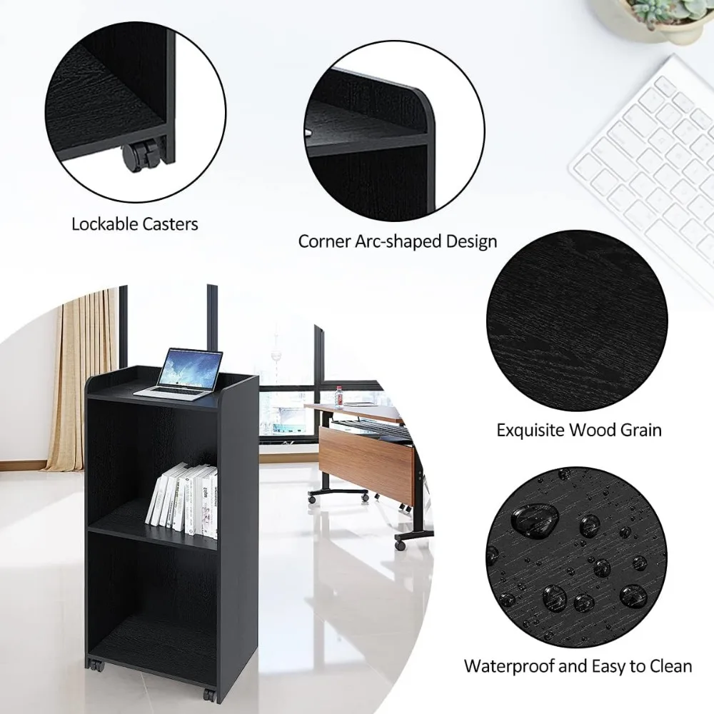 حامل منصة محمول قابل للتعديل مع عجلات، مكتب استقبال للمضيفة، منبر الكنيسة، واستخدام الحدث #5