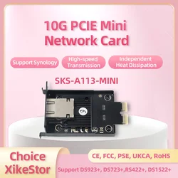 XikeStor-Mini carte réseau PCIE 10G, composant PC, compatible avec Synology DS923 +,DS723 +,RS422 +,DS1522 +, serveur Ppgrade Tech