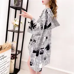 Summer New Lacing Hollow Oversized T Shirt Tops Medium Long Print Irregular Hooded Pullovers Casual Vintage Women Clothing