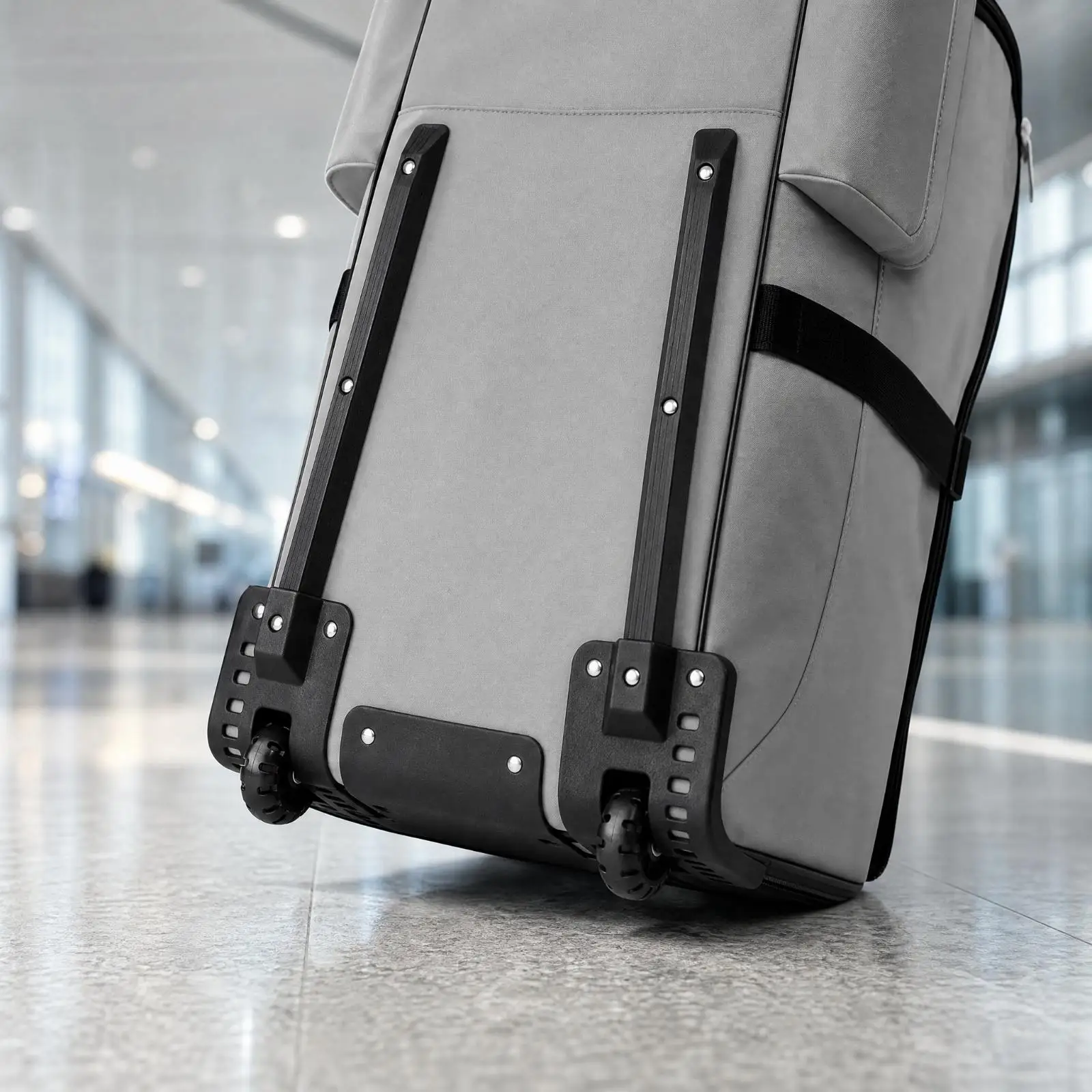 Soft-Sided Golf Travel Bag with Wheels Water-Resistant Golf Travel Bag Rolling Safeguarding for Golfers, Road Trips