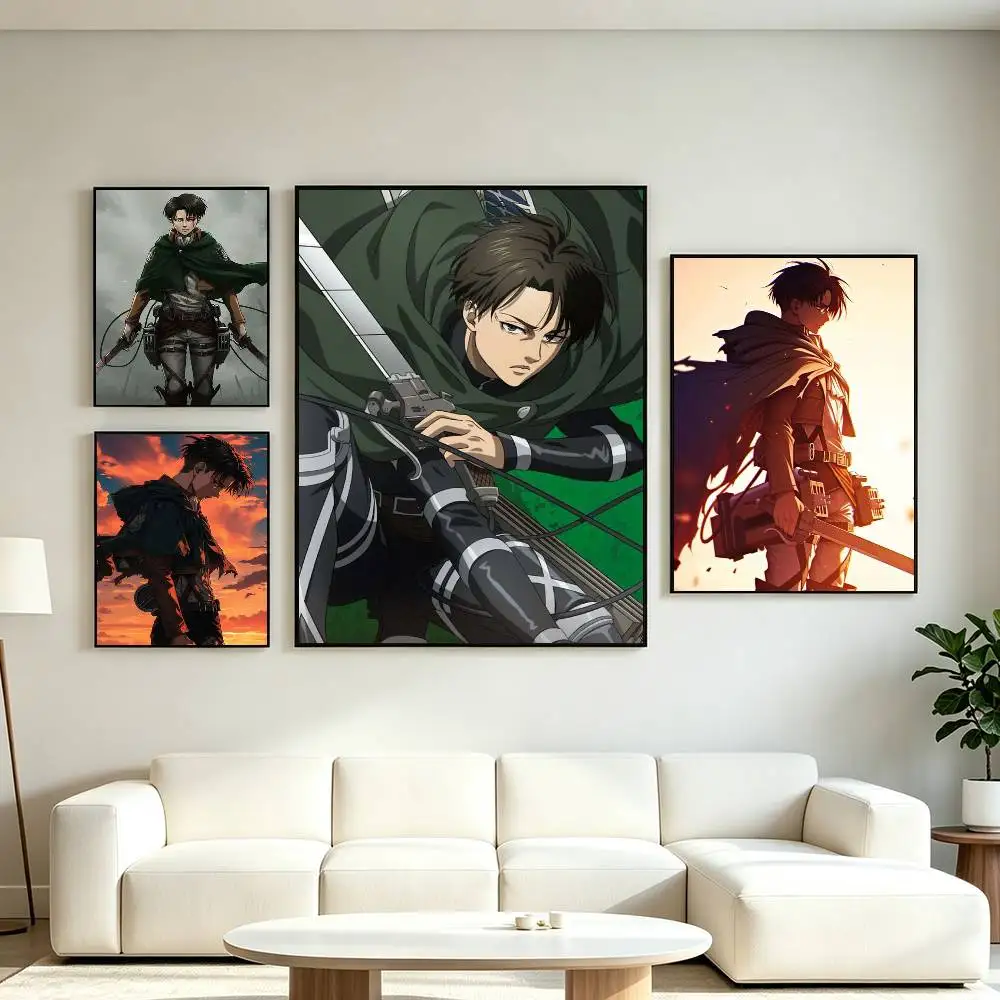 Attack on Titan Levi Ackerman Poster High Quality Dorm Living Room Aesthetic Wall Decoration Painting Stickers Gift
