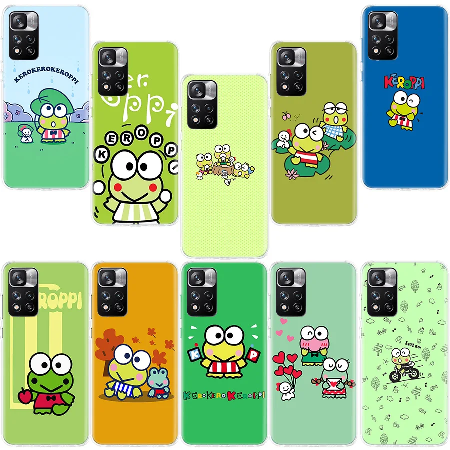 Cartoon K-Keroppi Phone Case For Xiaomi Mi 13 11T 11 Ultra 11i 12 12T Pro 12X 10T 10 Lite 5G 9 9T 8 5X 6X Cover Soft TPU Fundas