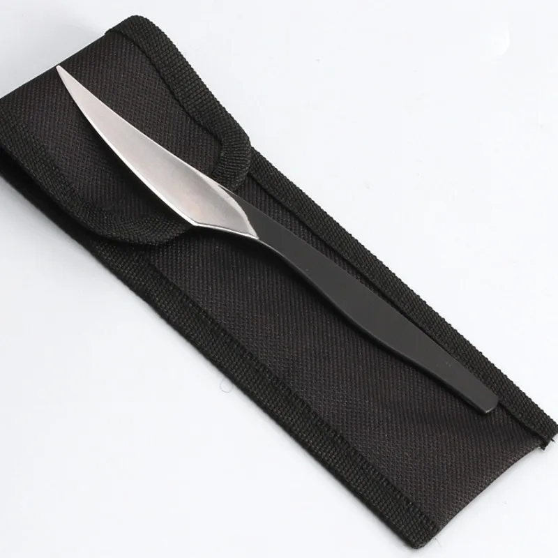 16cm Stainless Steel Cutting Knife Leather Craft Practical Cutting Carving Tool DIY Leather Tools Belt Black Storage Bag