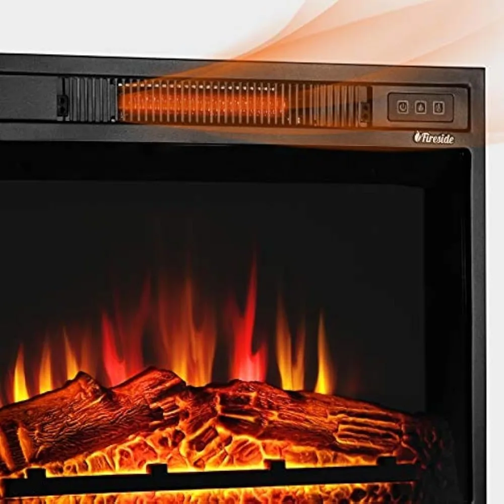 2023 New TURBRO Fireside FS23 Realistic Flames Electric Fireplace, Remote Control, 3 Adjustable Brightness Flames