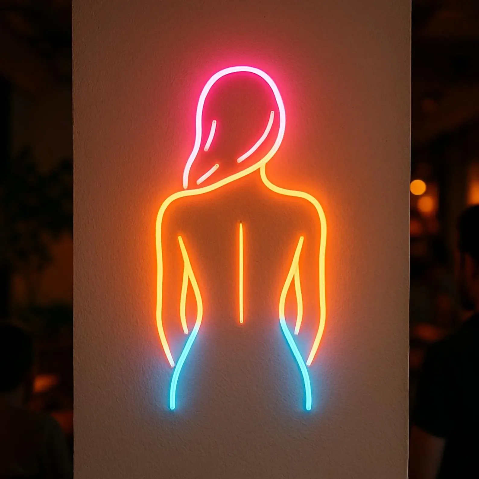 Woman with a Straight Back Neon Sign, Massage Salon Light, Spa Salon Led Sign,Gift Idea for a Masseur