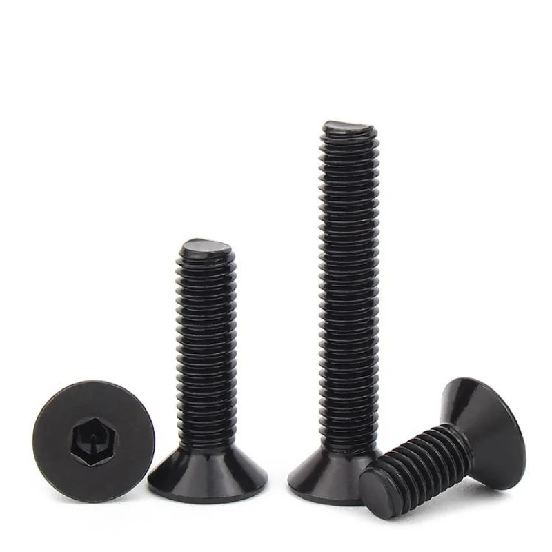 WZHUIDA Black Hexagon Hex Socket Countersunk Flat Head Screw M2 M2.5 M3 M4 M5 M6 Allen Bolts DIN7991 Stainless Steel