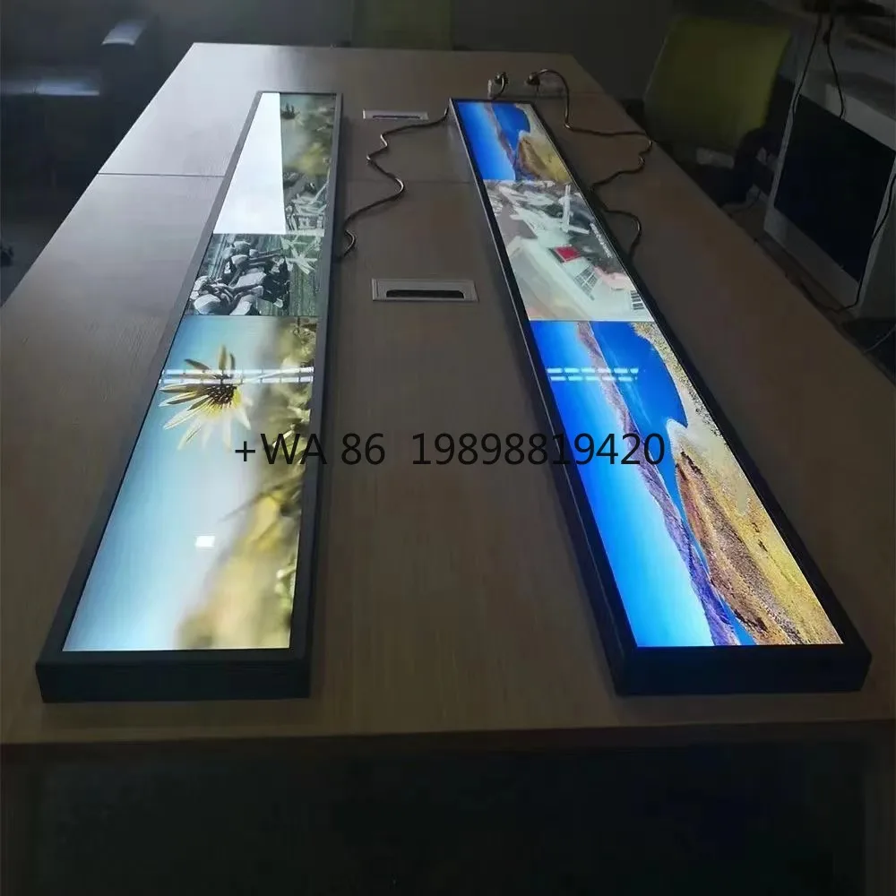 37 Inch Lcd Panel Ultra Super Thin Bar Android  Stretch Bar Monitor for Supermarket Mall Special Counter Advertising customize