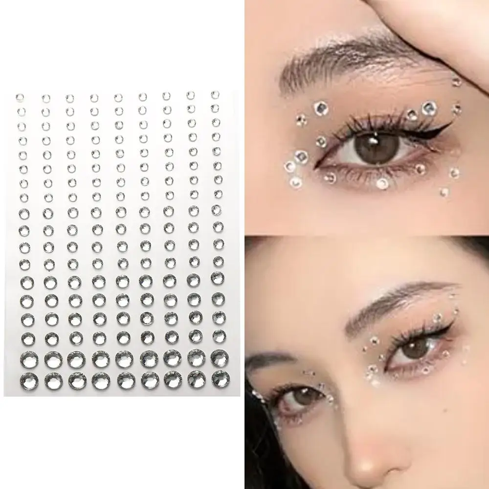 Decorazione viso gioielli adesivi viso tatuaggio adesivi Eyeliner decalcomanie diamante viso strass adesivi corpo diamanti colorati