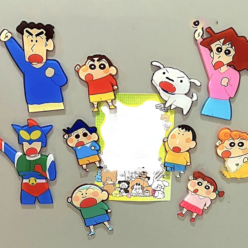 

Kawaii Bandai Anime Crayon Shin-Chan Refrigerator Magnet Cute Sweet Cartoon Magnetic Sticker Decoration Lovely Gifts for Kids