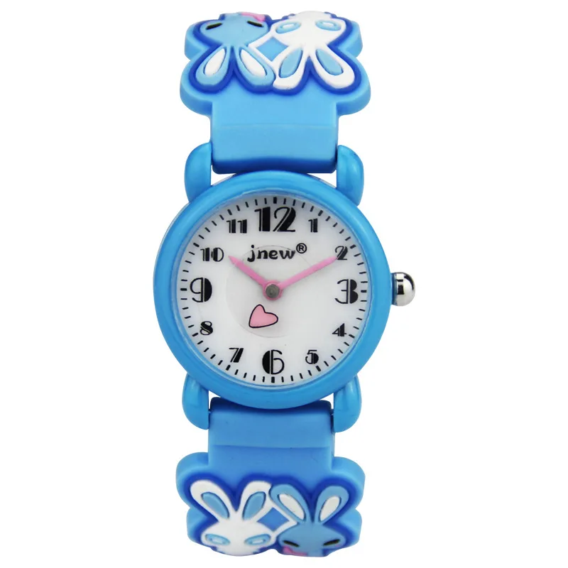 Reloj impermeable de dibujos animados para niños, pulsera de cuarzo con diseño de gato, flor de cerezo, regalo de cumpleaños