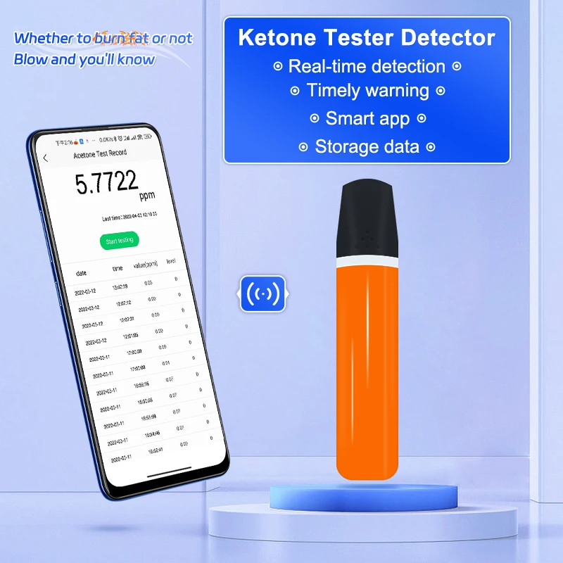 GREENWON Newest Design wireless Ketone Breath Meter for Fat Burning Weight Loss, Ketogenic APP Keto  Tester