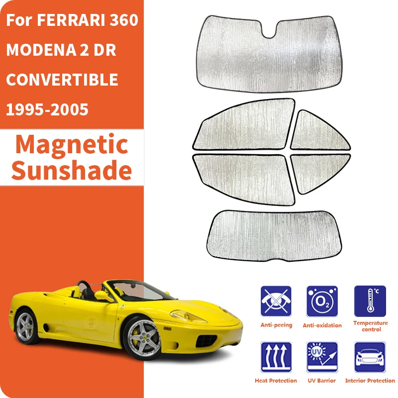 Car Window Sunshade Anti-UV Car Sun Window Visors Sunshade Covers Accessories For FERRARI 360 MODENA 2 DR CONVERTIBLE 1995-2005