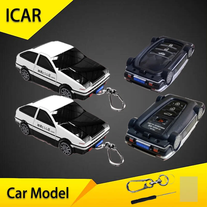 

For Toyota AE86 Car Model Key Case for Toyota Prius Camry Corolla C-HR CHR RAV4 Prado Izoa Levin Avalon Car Key Cover Holder Fob