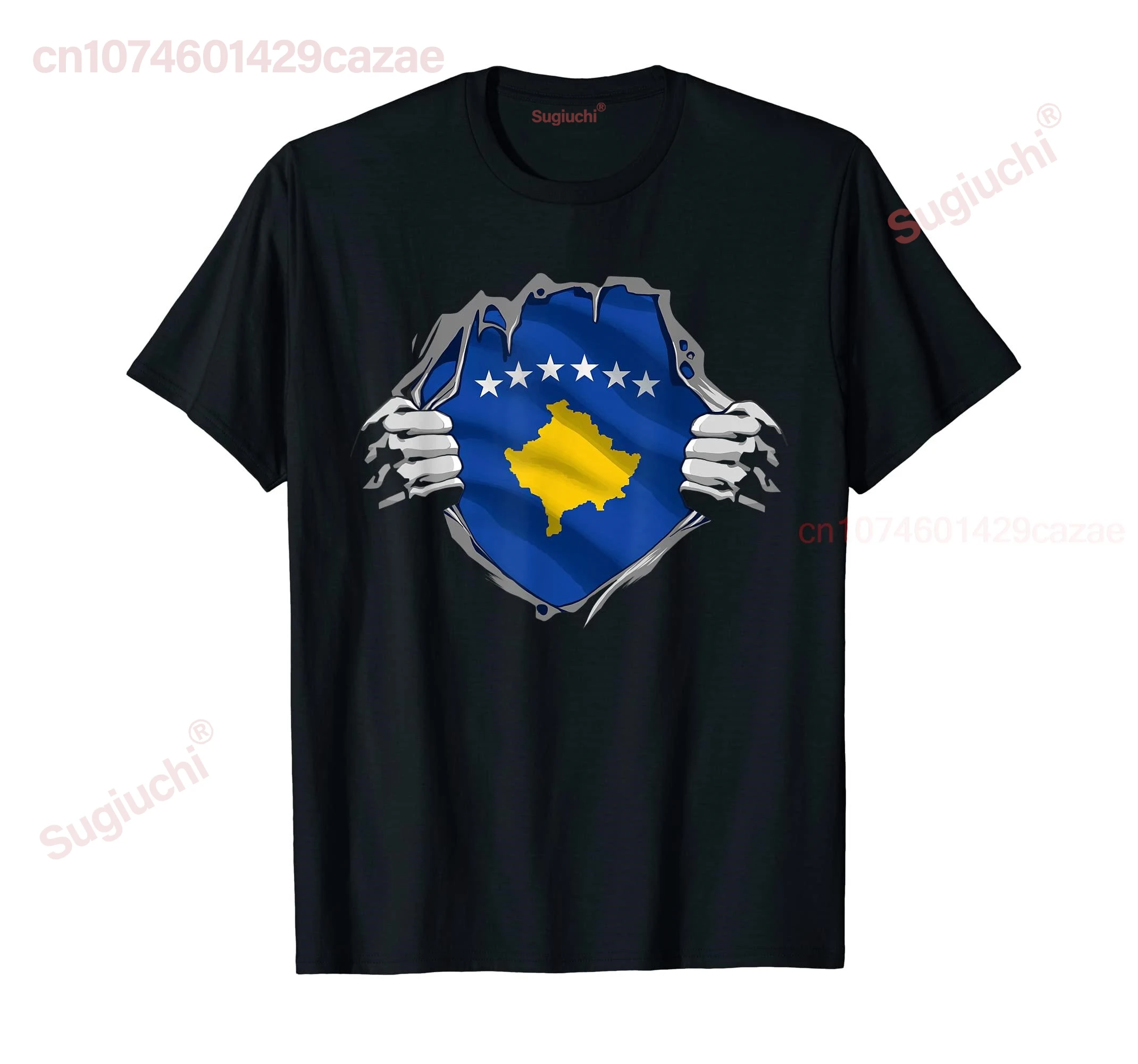 100% Cotton Super Kosovar Heritage Proud Kosovo Roots Flag T-Shirt MEN WOMEN UNISEX T Shirts Size S-6XL