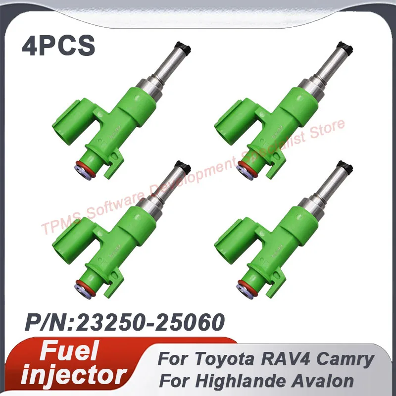 

4PCS 23250-25060 Fuel injector For Toyota RAV4 Highlande Camry Avalon