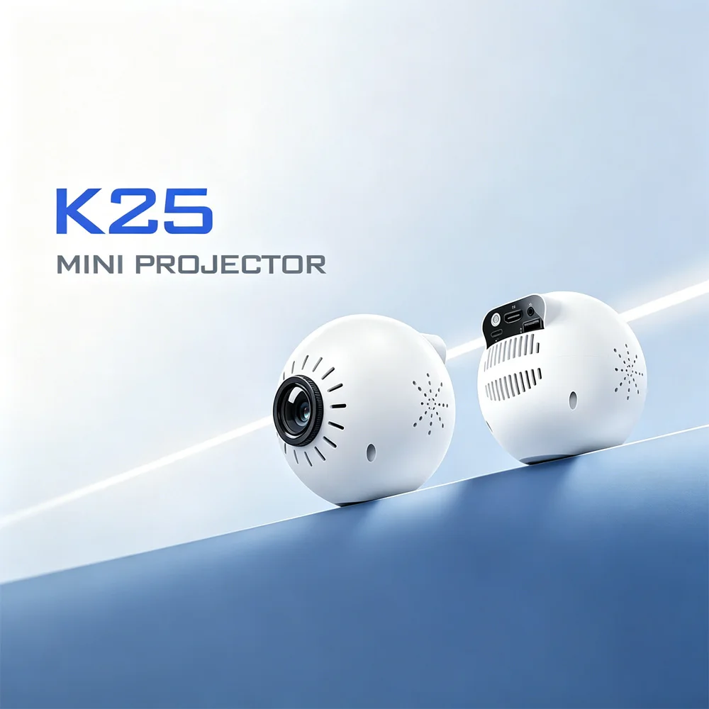 

K25 Mini Portable Smart Projector Full HD 1080P LED Home Theater Bluetooth HDMI USB Multi-media Pocket Movie Projector K25 Mini