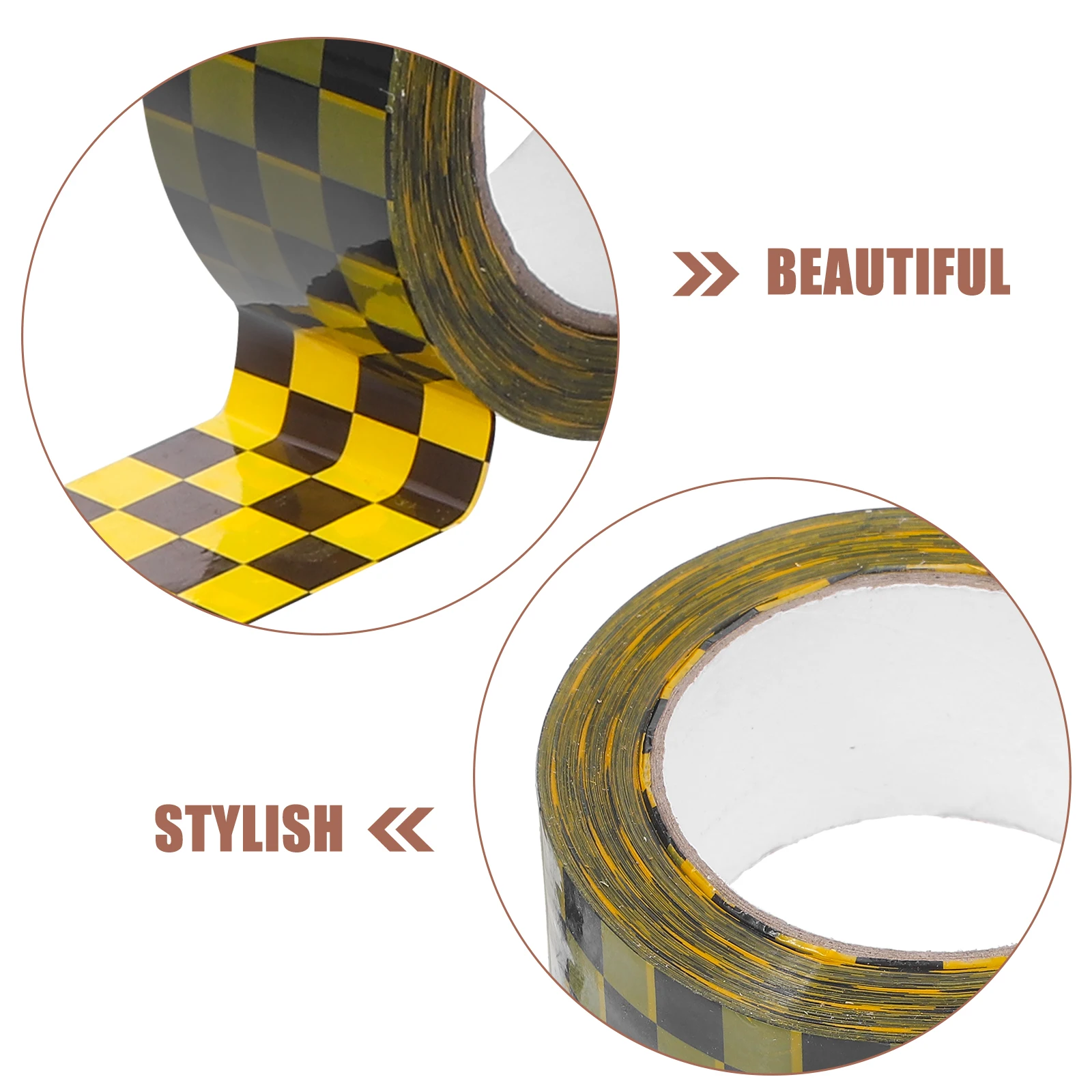 

2 Rolls Plaid Sealing Tape Colorful Duct for Packing Boxes Retro Decor Small Packaging Goods