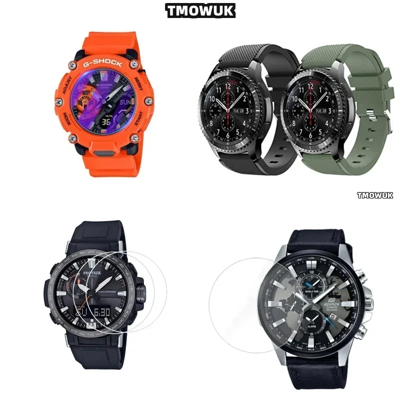 

For Casio GA100 6100 TR770 Pro-Trek EFR 303 GA-2200 GA-2100 GST-W300 HD Clear Tempered Glass 9H Anti-Scratch Protector Film Scre