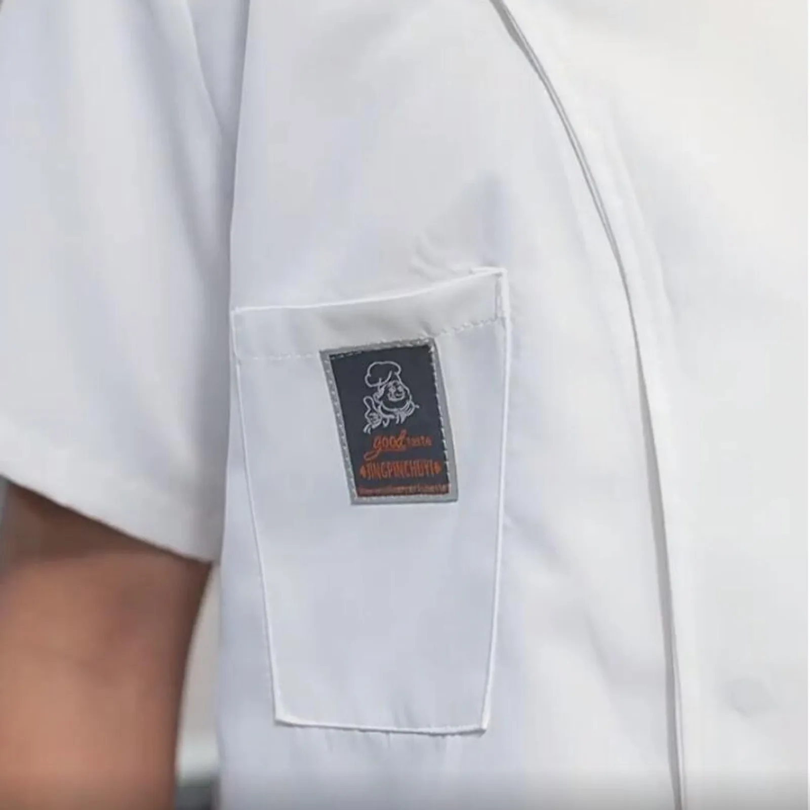 Koch uniform Kurzarm Restaurant Küchenchef Küchen arbeits uniformen fester Stehkragen Einreiher Catering Service Uniformen