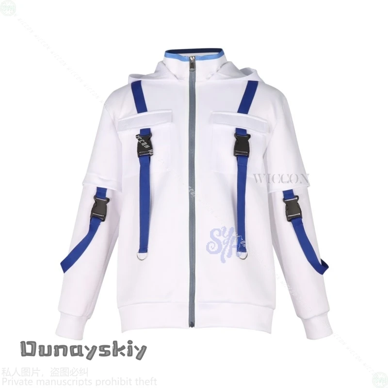 عارضة شينغو ناتوري تاكيرو كونغو شيو كيريشيما تأثيري قواطع الرياح أنيمي زي هوديي الأزرق الأبيض الشرير Y2k دعوى هالوين