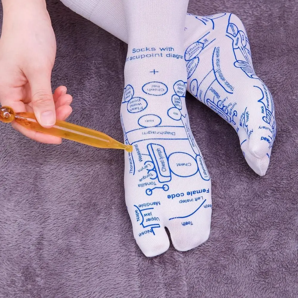Relieve Tired Feet Reflexology Socks Foot Pain Relief Reusable Foot Massage Socks Massage Stick with Massage Tool