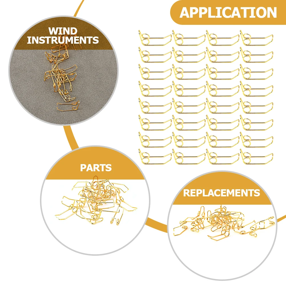 

20 Pcs Small Spring Trumpet Replacement Parts Accessories Water Valve Supplies Golden