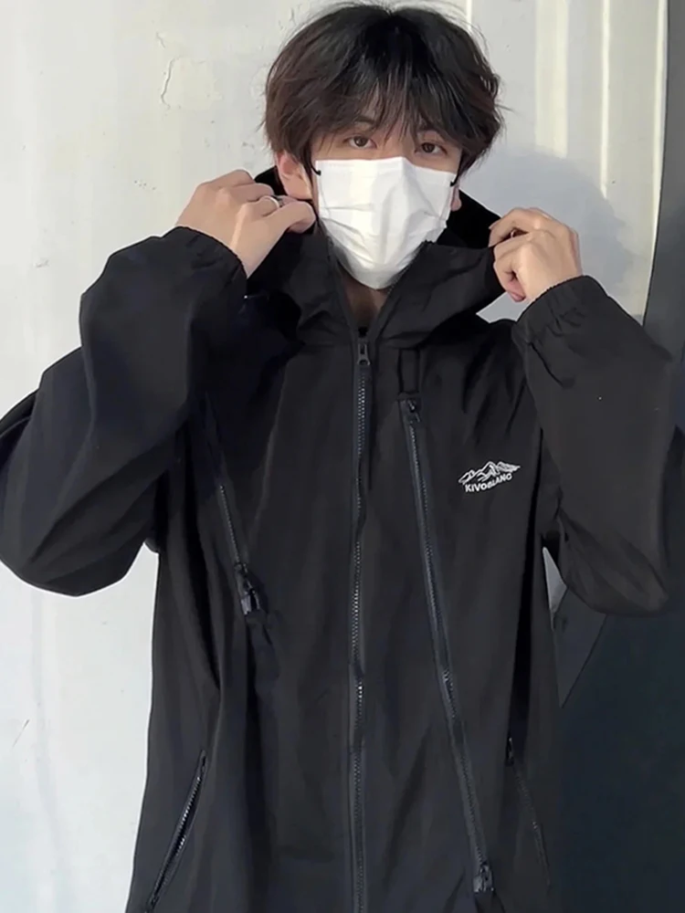 

Мужская модная куртка-пилот Bla Samurai San Yan Jaet с высоким воротником, для альпинизма, ветрозащитная, на молнии, с длинными рукавами, свободного кроя