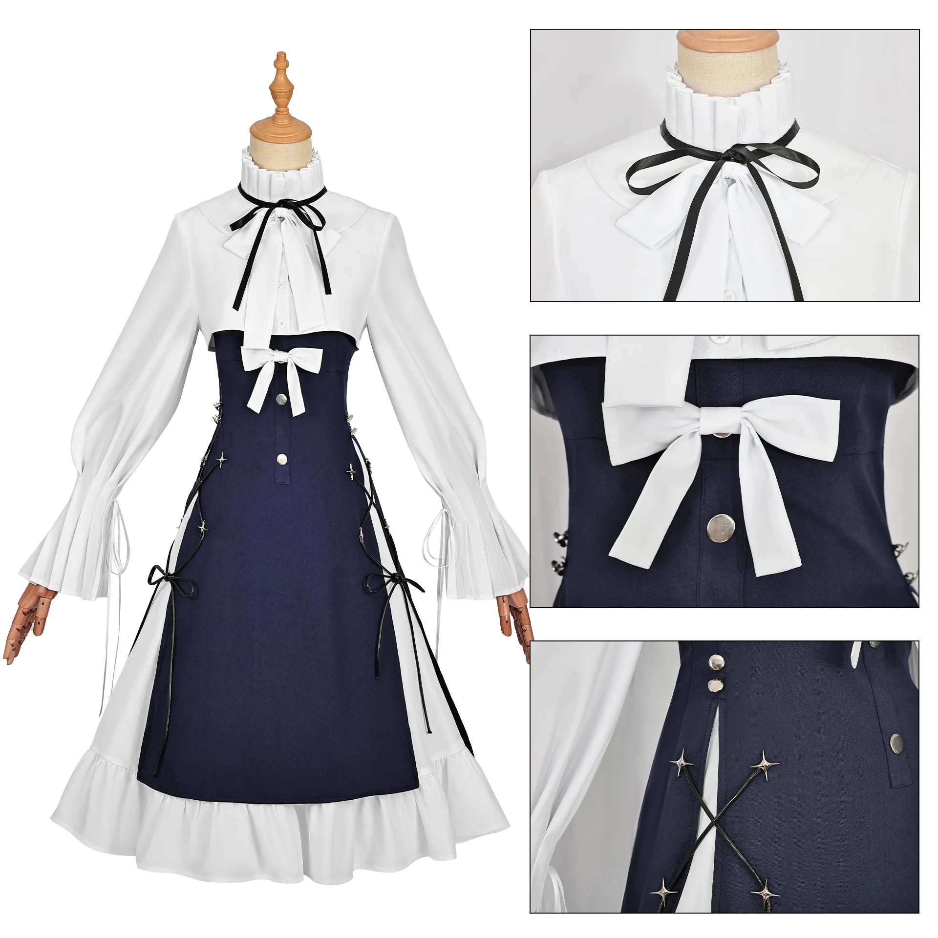 Arknights Amiya Cosplay Women Anniversary Linkage Dress Rabbit Ear Plus Size