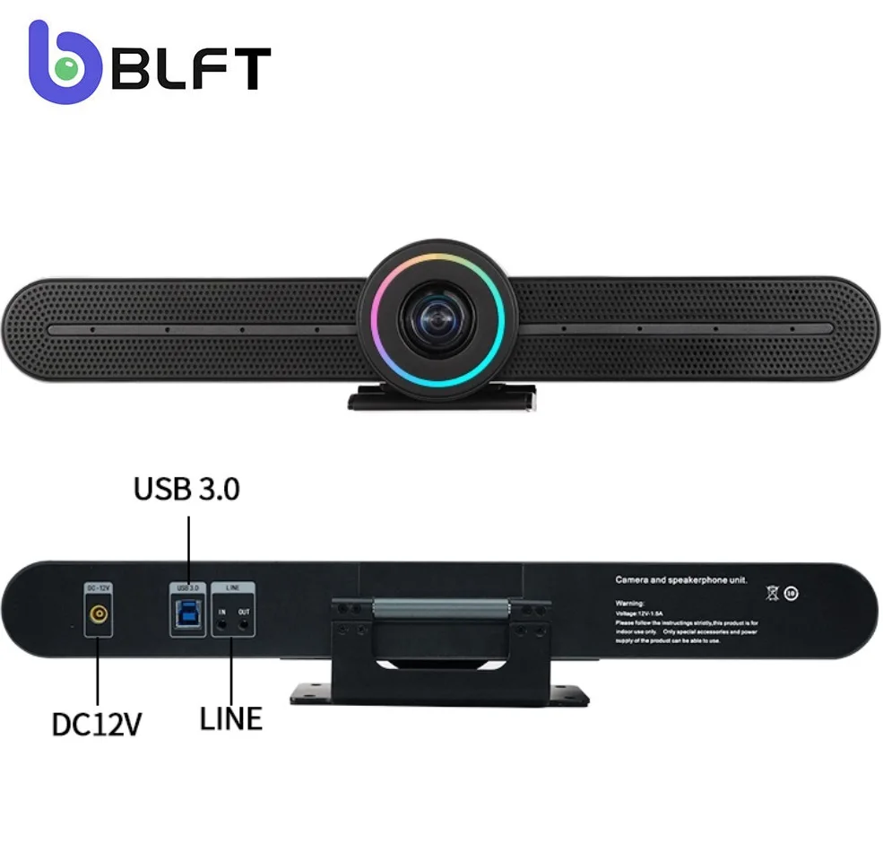 All in one Video Conference Camera Built in 4 Mics  4K Camera with USB3.0 Output Auto Framing Function Webcam for Meeting Room