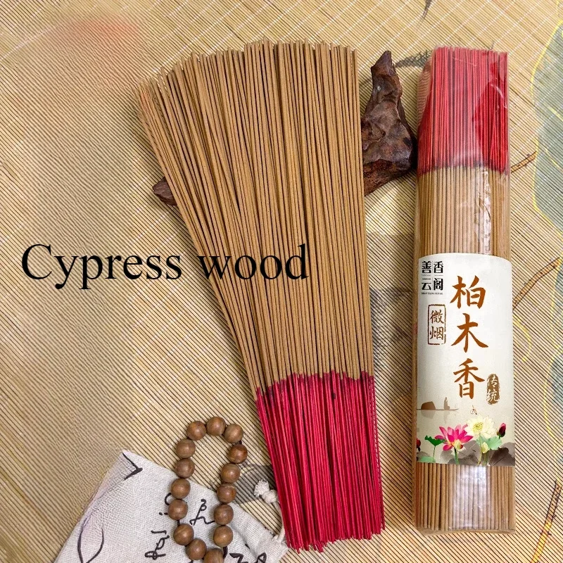 Pure Natural Material Cypress Incense Stick Worship Buddha/Temple Incense Lasting/purify The Air/soothe The Spirit Joss Stick