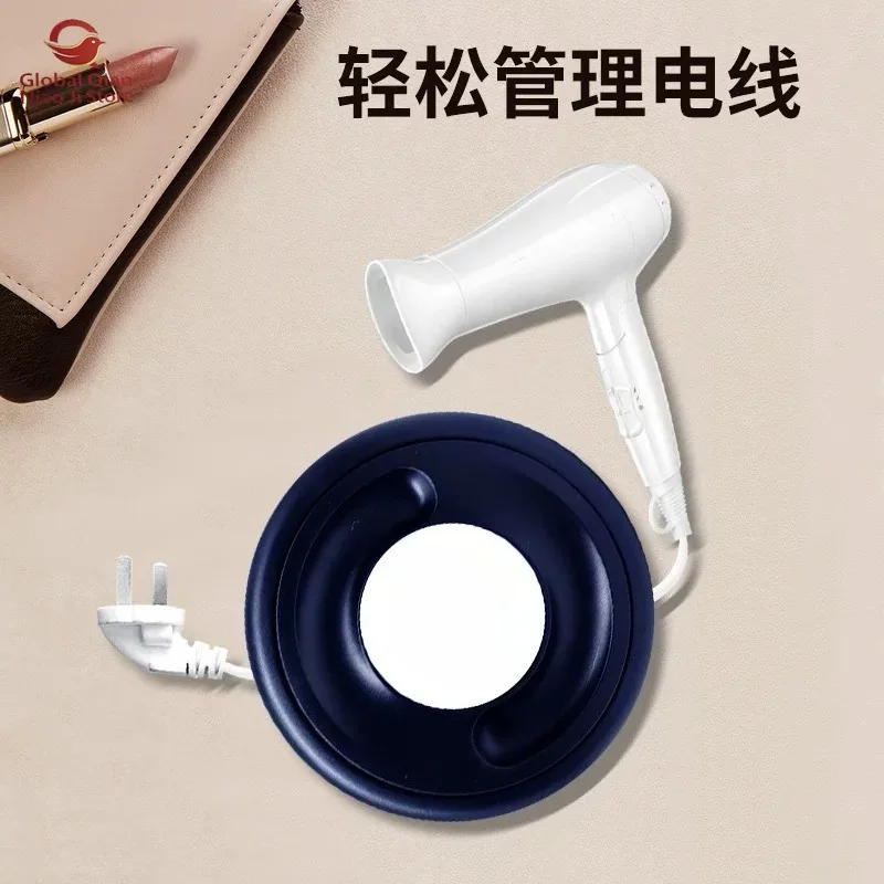 Large-sized Simple Manual Cable Rewinding Storage Box for Data Cables,Portable Cable Winder for Outdoor, Household and Vehicle