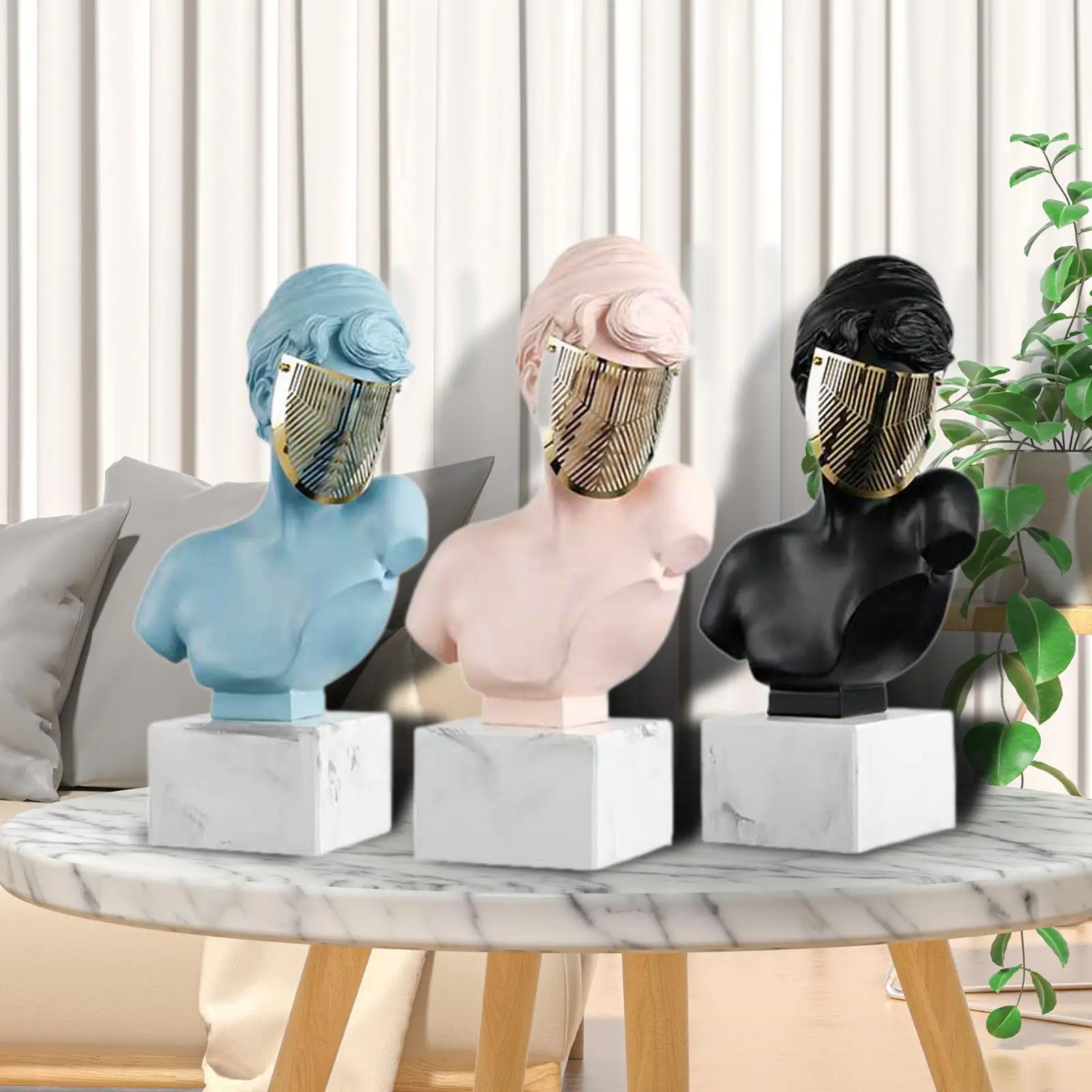 

Nordic Art Statue Resin Sculpture for Drawing Room Table Centerpiece Shelf