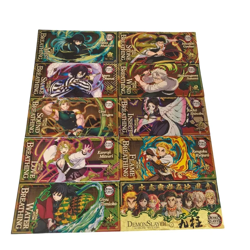 

New Demon Slayer Gold Foil Paper Currency Anime Action Figures Kamado Tanjirou Nezuko Hashibira Q Figurals Cartoon Birthday Gift