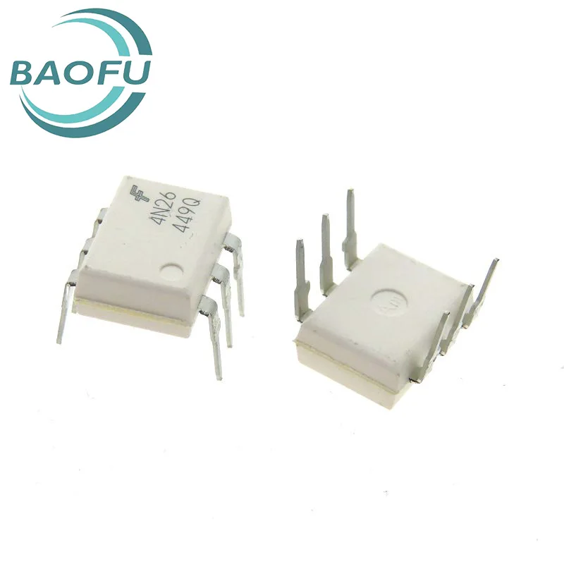 Newly imported original 4N26 DIP-6 direct insertion photoelectric isolation optocoupler