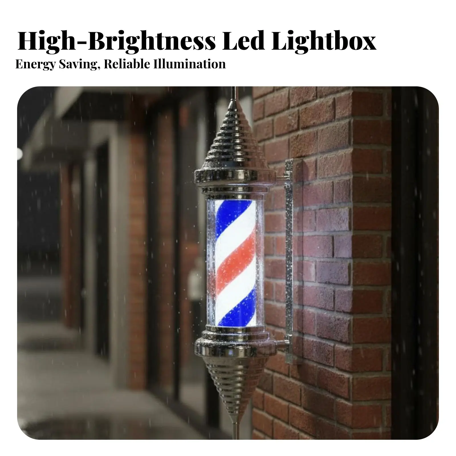 

Illuminated Hair Pole Waterproof Rotating Hair Shop Lamp Rotating Striped Lamp High Brightness Retro Hairdressing Lamp