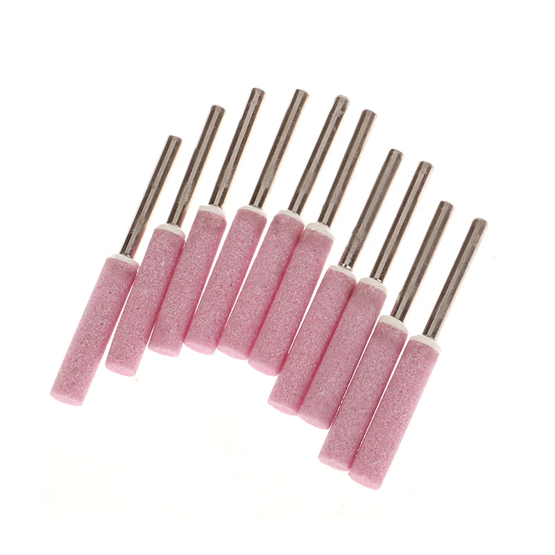 10 pezzi affilacoltelli per motosega lima per pietra abrasiva 4/4.8/5.5/6mm catene Set per affilare sega metalli per lucidatura pietre per affilare motosega