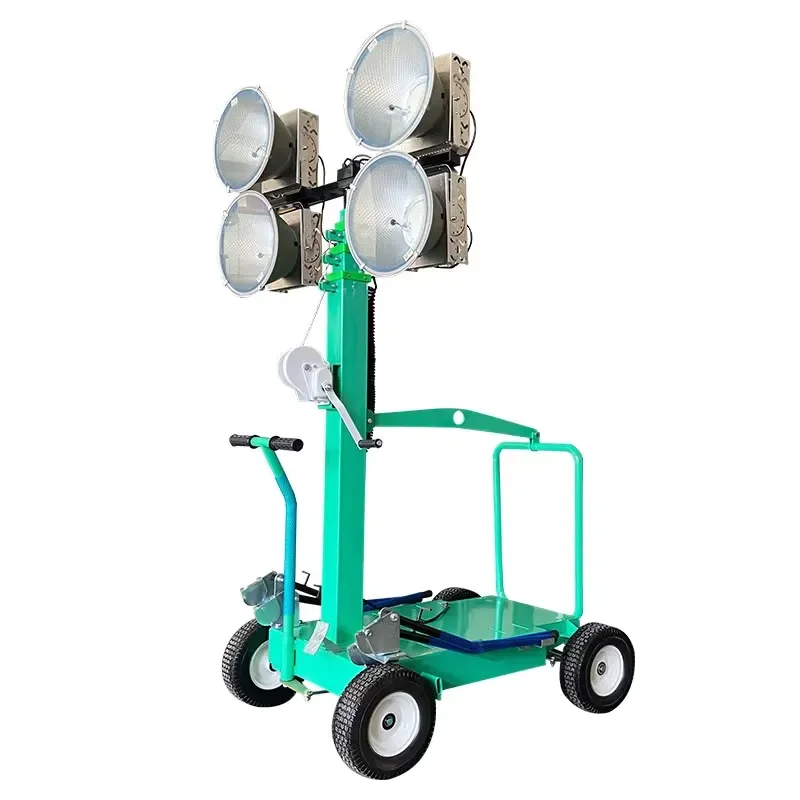Electric Telescopic Light Tower Manual Lift up to 20ft Trailer Light Tower