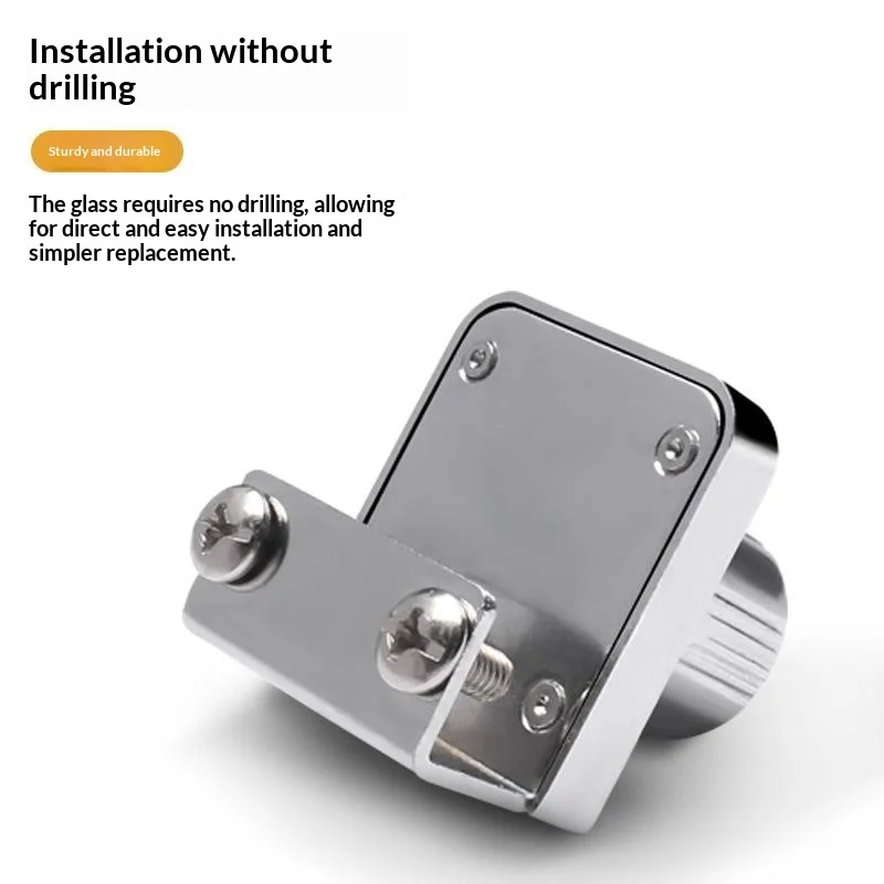 1PC No Drill Glass Cabinet Lock With Anti Theft Design Easy Install Perfect For Home Display Cabinets Showcases