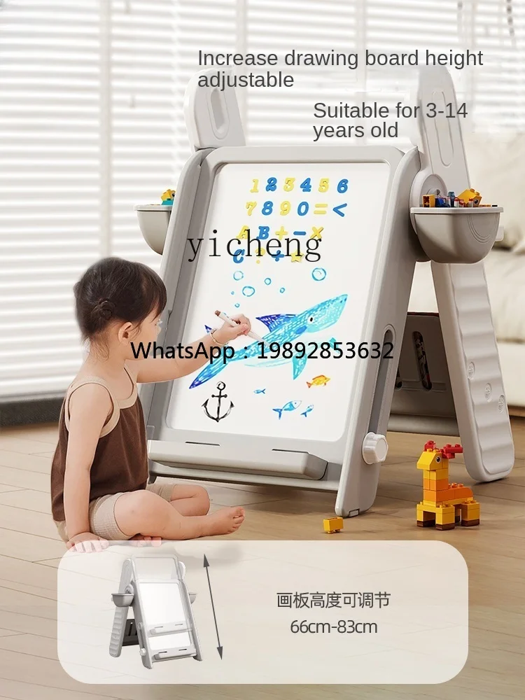 Stojak na tablicę do rysowania dla dzieci ZZ, wielofunkcyjna gra edukacyjna, stół do budowania, składane zabawki edukacyjne