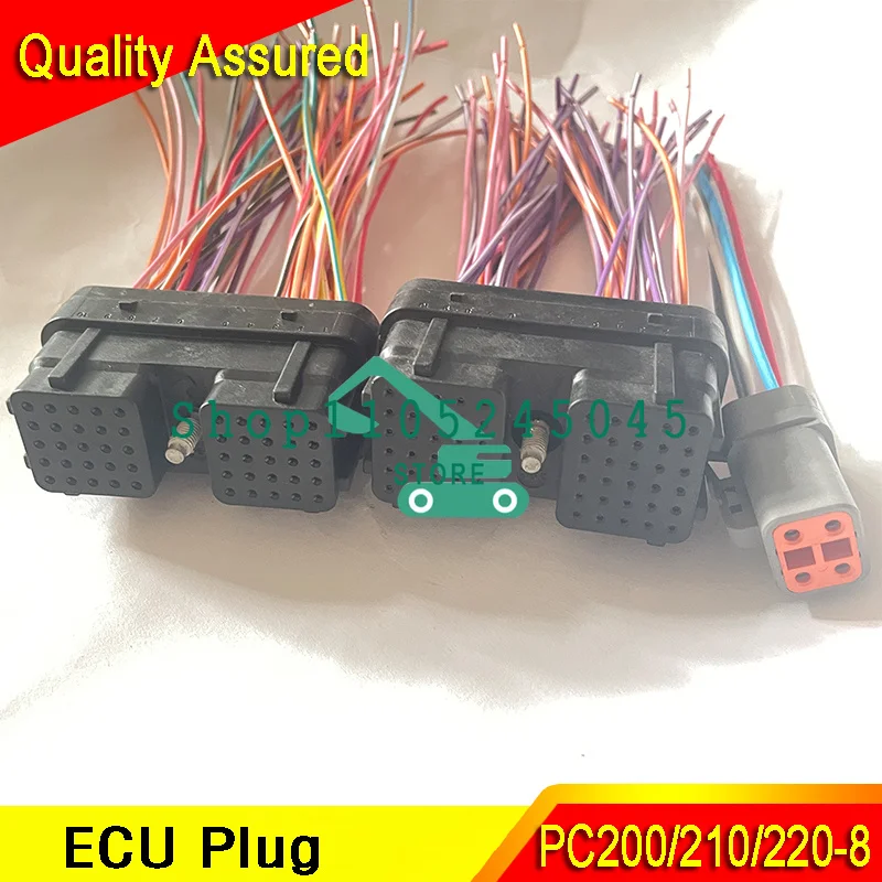 4/50/60 Pins PC200/220/210/240/360-8 Engine Computer Board Plug Connector With Wire Harness Cable For Excavator 1Set