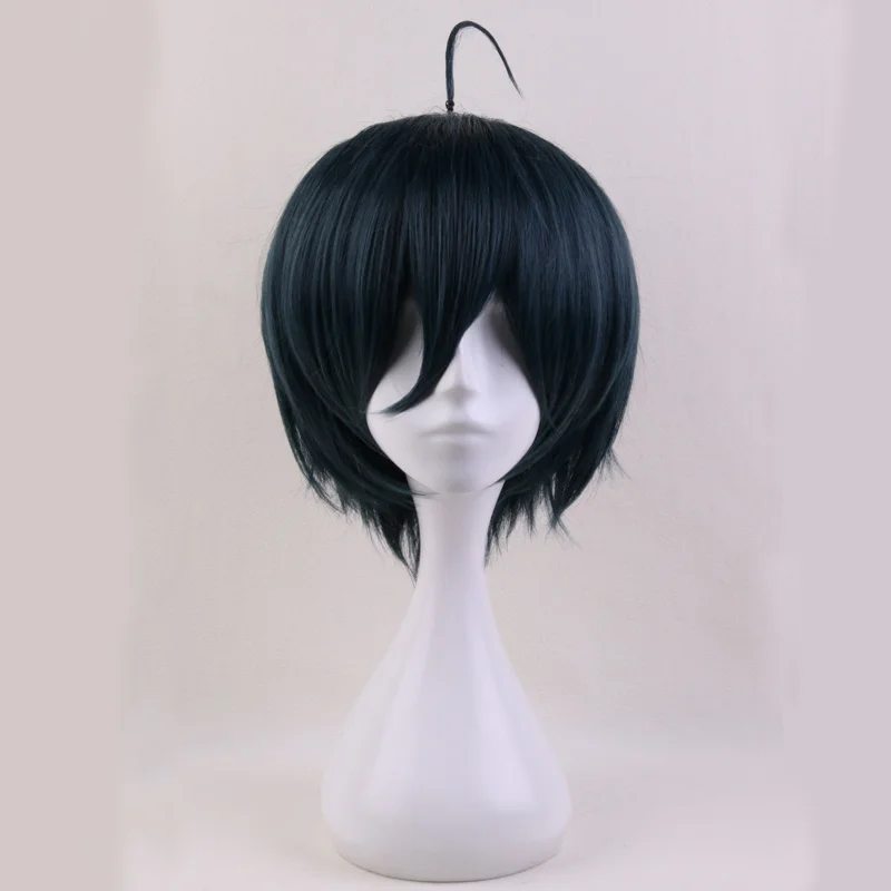 Anime Danganronpa V3: Killing Harmony Saihara shuachi peluca corta disfraz de Cosplay Dangan Ronpa Peluca de cabello resistente al calor para hombres