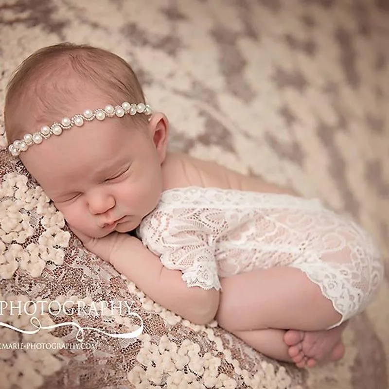 NEW Baby Girls Hundred Day Photography Clothing Newborn Clothes Rompers Infant Baby Lace Jumpsuit Newborn Photography Clothing