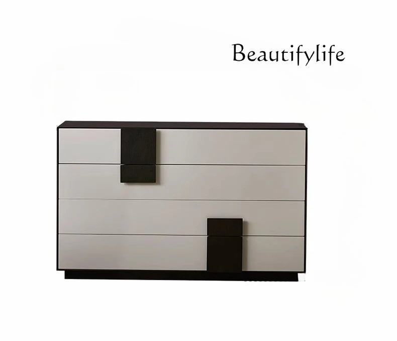

Italian minimalist light luxury storage cabinet, bedroom against the wall, bedside cabinet, storage, new designer models
