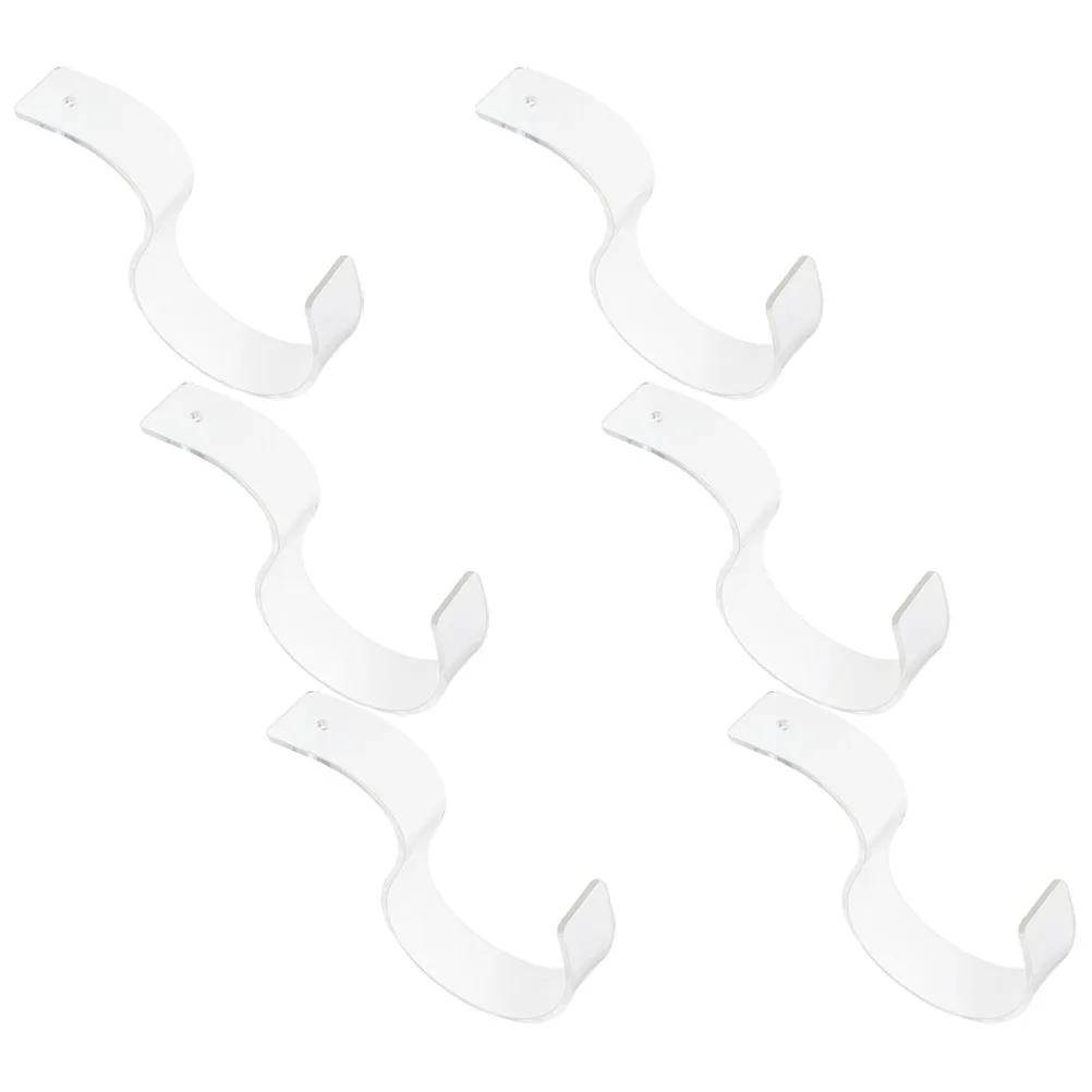 

6pcs Belt Storage Display Stand Organizer Holders Clear Acrylic Racks for Desktop Belts 30MM Width Decorative Shelf