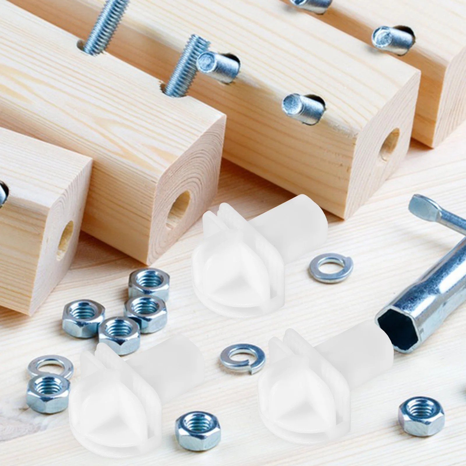 

8pcs Plastic Modular Shelving Connectors Resin Wear-Resistant Sturdy Closet Cabinet Assembly Easy Install Wire Cube Storage