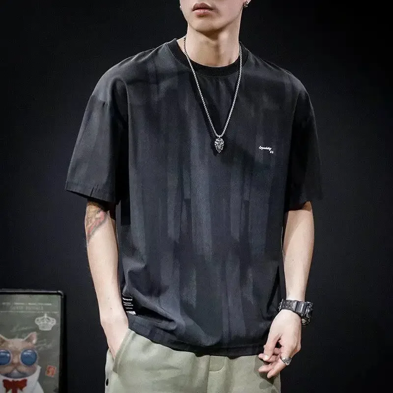 

Свободные топы Мешковатые мужские футболки с принтом Черные мужские футболки Tie Dye Elastic Горячие новинки лета Стильные базовые вечерние шикарные модные футболки