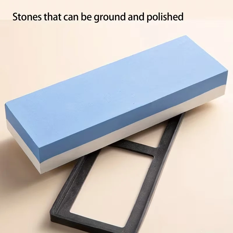 WXCOO Knife Sharpening Stone Set Dual Grit Whetstone 400/1000 1000/6000 Knife Sharpener Bamboo Base Angle Guide Whetstone